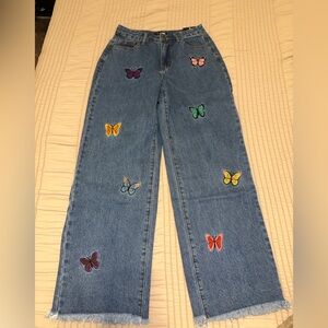 Butterfly Design Jeans